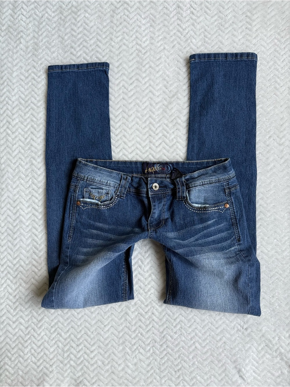 Y2K 2000s Low Rise Angels Skinny Jeans Size 7
